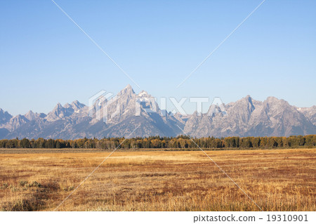 Teton Mountain Range and Prairie Grand Teton National Park 19310901