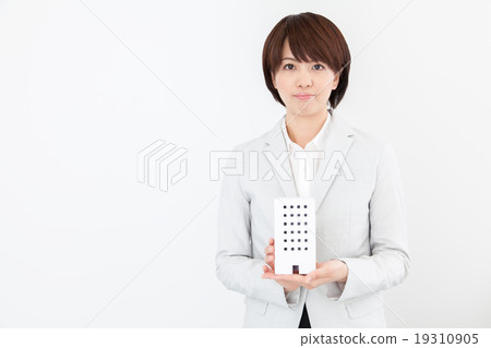 A woman with a business building A woman with a business building 19310905