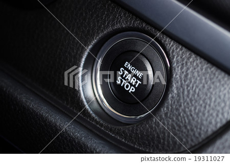 closeup start engine button of modern car 19311027