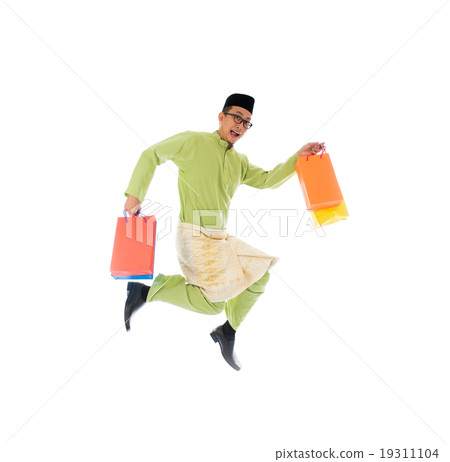 Traditional Malay male shopping 19311104