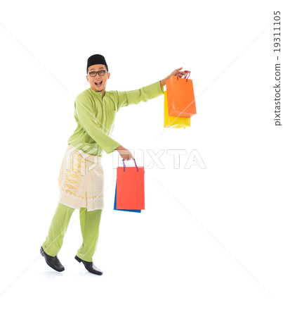 Traditional Malay male shopping 19311105