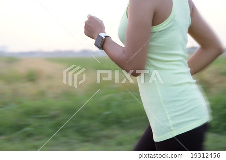 women wear hand watch running motion blur concept women wear hand watch running motion blur concept 19312456