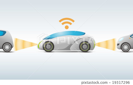 Current car and future car image illustration Current car and future car image illustration 19317296