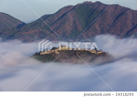 Takeda castle ruins of late autumn Takeda castle ruins of late autumn 19318293