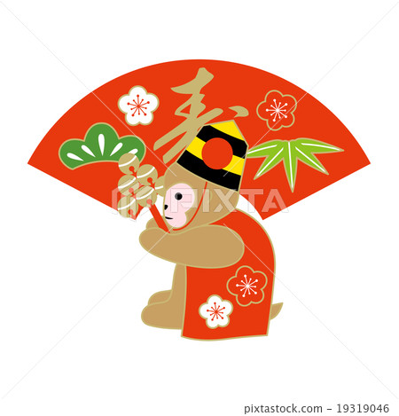 猴子新年的cardigian黃道帶的例證 19319046