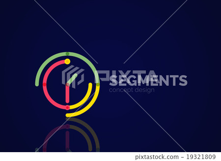 Vector outline minimal abstract geometric logo Vector outline minimal abstract geometric logo 19321809