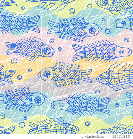 Fish seamless pattern 19321810