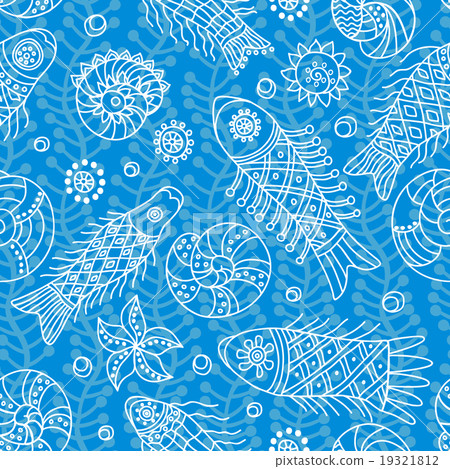 Fish seamless pattern 19321812