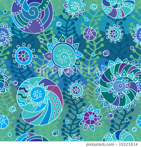 Sea life seamless pattern 19321814