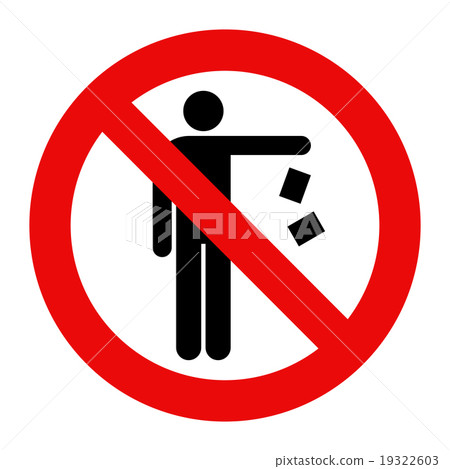No littering sign No littering sign 19322603