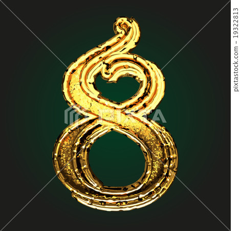 8 vector golden letter 19322813