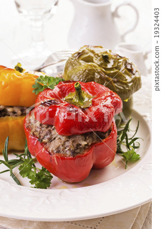 bell peppers filled with minced meat bell peppers filled with minced meat 19324403