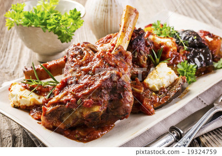 braised lamb knuckle 19324759