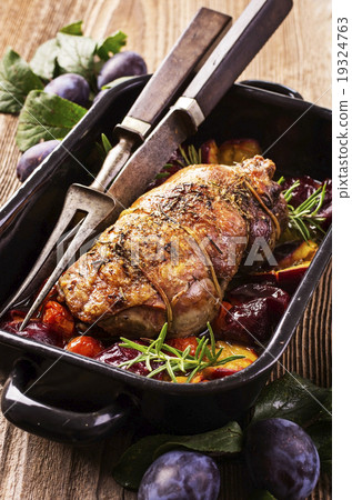 lamb braised with plums lamb braised with plums 19324763