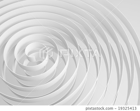 White 3d spirals with soft shadows, abstract White 3d spirals with soft shadows, abstract 19325413