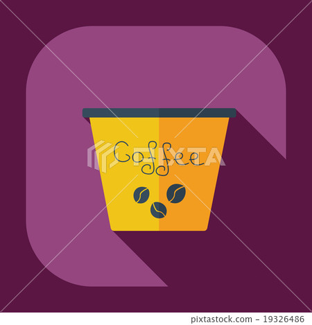 Flat modern design with shadow icon coffee 19326486