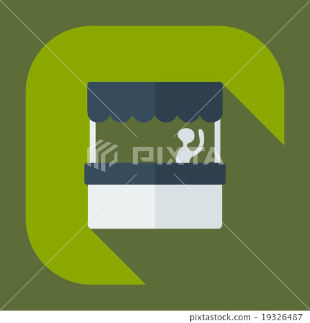 Flat modern design with shadow icon coffee stall 19326487