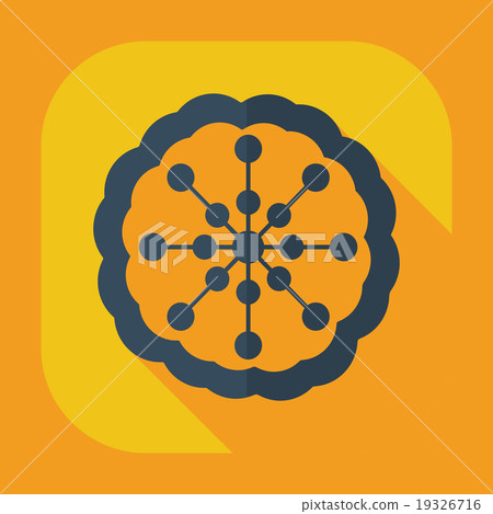 Flat modern design with shadow icon flower Flat modern design with shadow icon flower 19326716
