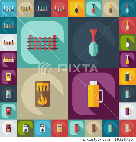 Flat concept, set modern design with shadow - Stock Illustration ...
