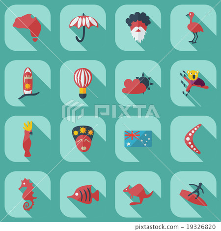 Flat concept, set modern design with shadow Flat concept, set modern design with shadow 19326820