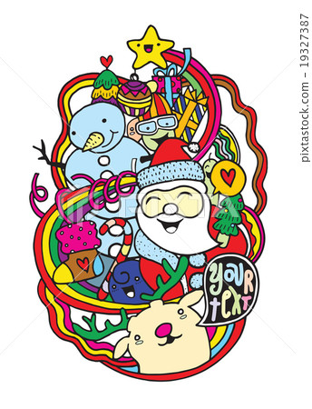 Hand drawn Cute Christmas and New Year doodles Hand drawn Cute Christmas and New Year doodles 19327387