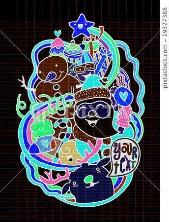 Hand drawn Cute Christmas and New Year doodles Hand drawn Cute Christmas and New Year doodles 19327388