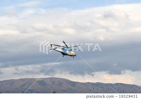 A helicopter that flew off the airport 19329431