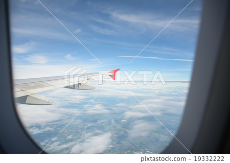 Clouds and sky as seen through window Clouds and sky as seen through window 19332222