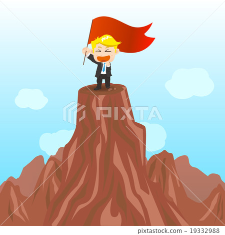 cartoon illustration Businessman victory cartoon illustration Businessman victory 19332988