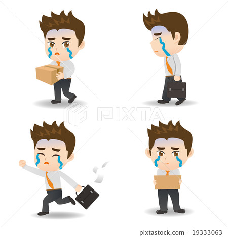 cartoon illustration Businessman fired cartoon illustration Businessman fired 19333063