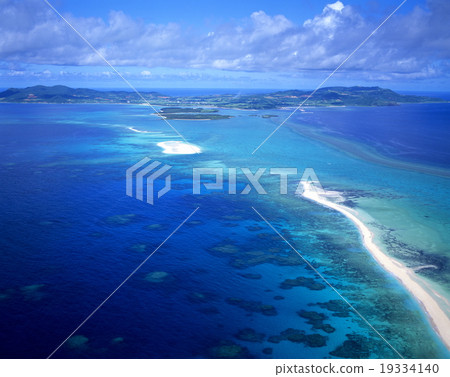 Kume海島眼睛海灘沖繩縣鳥瞰圖 19334140