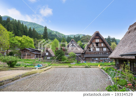 Historical Japanese Village Shirakawago in spring Historical Japanese Village Shirakawago in spring 19334529