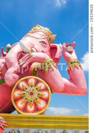 Beautiful Ganesh statue on blue sky  19334626
