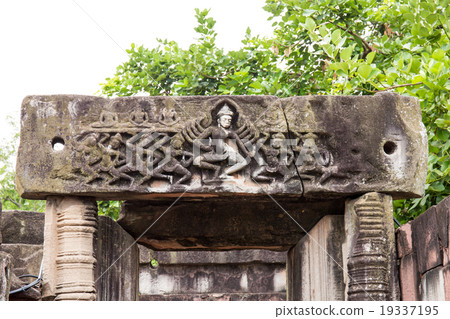 stone ancient in castle, pimai castle stone ancient in castle, pimai castle 19337195
