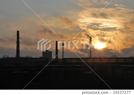 urban industrial landscape of an old plant urban industrial landscape of an old plant 19337277