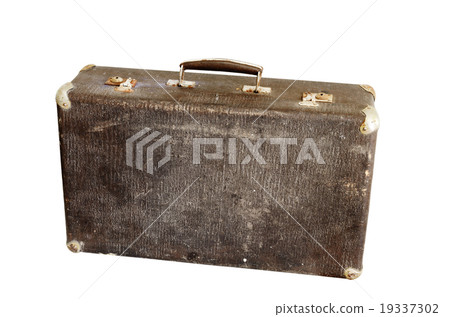 old suitcase on a white background old suitcase on a white background 19337302