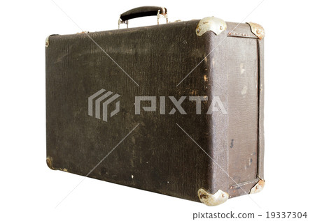 old suitcase on a white background old suitcase on a white background 19337304