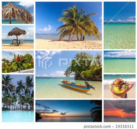 Collage of beach holiday scenes Collage of beach holiday scenes 19338311