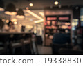 Blur or Defocus image of Coffee Shop or Cafeteria 19338830