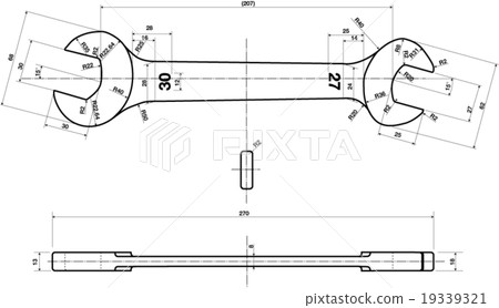 Spanner drawing Spanner drawing 19339321
