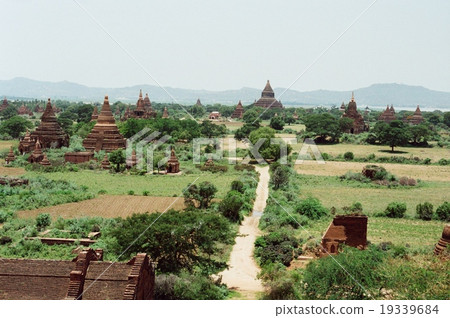Pagoda group forested in the plain (Bagan / Myanmar) 19339684