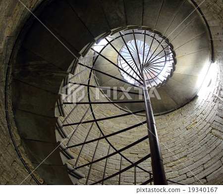 Old stone spiral staircase, background Old stone spiral staircase, background 19340167