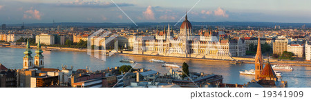 Budapest parliament in the sunset lights Budapest parliament in the sunset lights 19341909