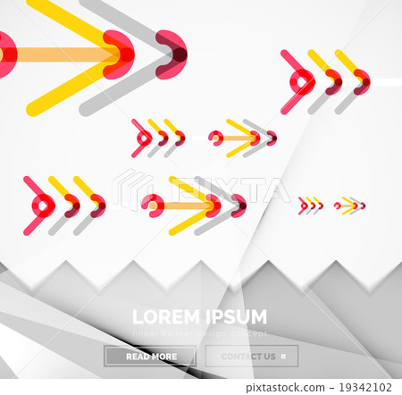 Abstract banner template with arrows, linear 19342102