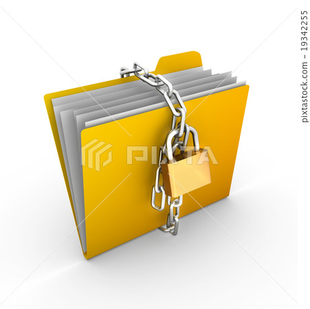 Folder locked by chains - Stock Illustration [19342255] - PIXTA