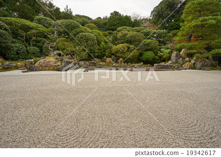 Ultra wide-angle photographing from the front of Kobori Enshu's work "Turtle Turtle's Garden", Kinjyoin, Kyoto 19342617
