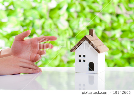 Residential model, green background Residential model, green background 19342665