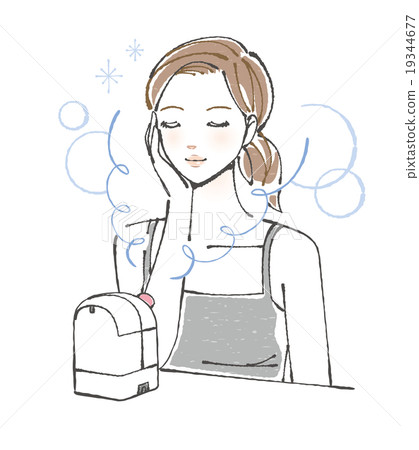使用火輪的女性例證 19344677