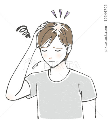 年輕人困擾著輕的頭髮 19344703