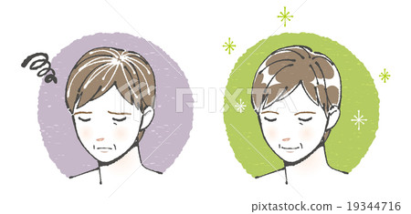 在灰髮男性（中年男子）的插圖之前 19344716